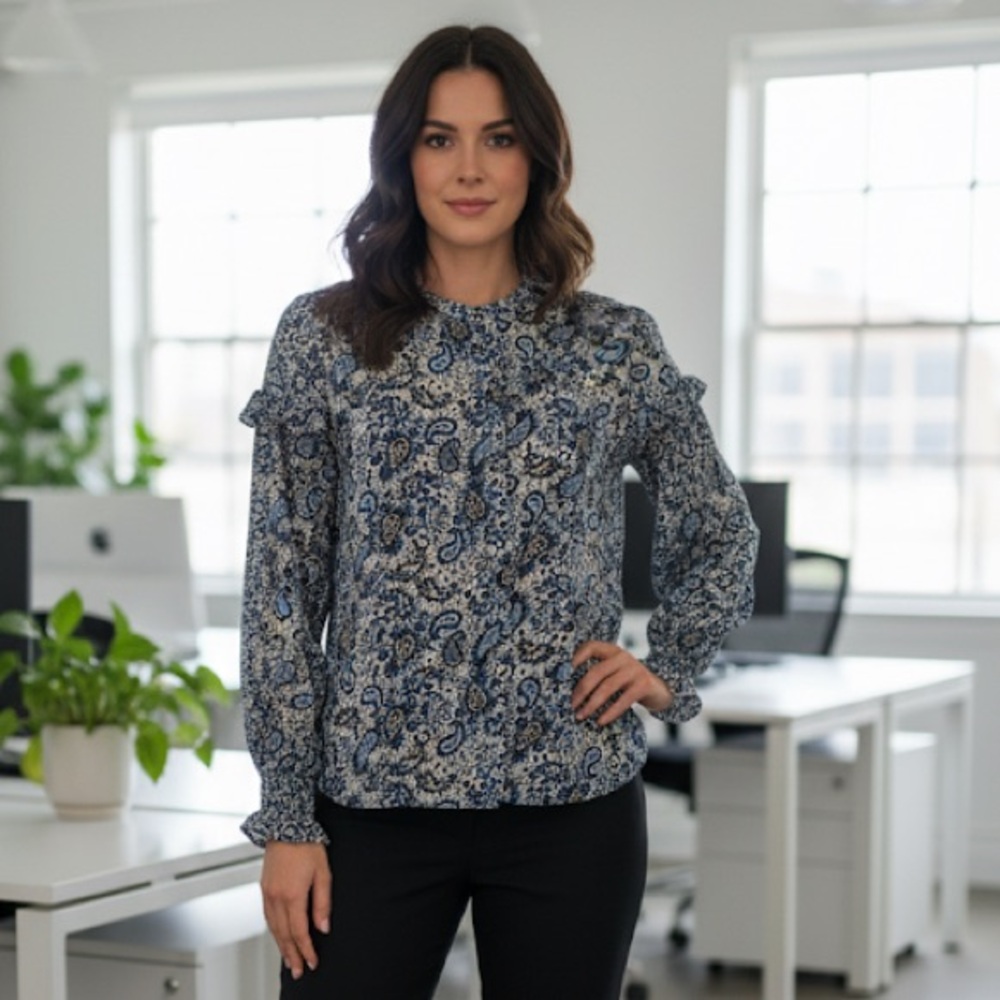 PART TWO Copenhagen Paisley Blouse